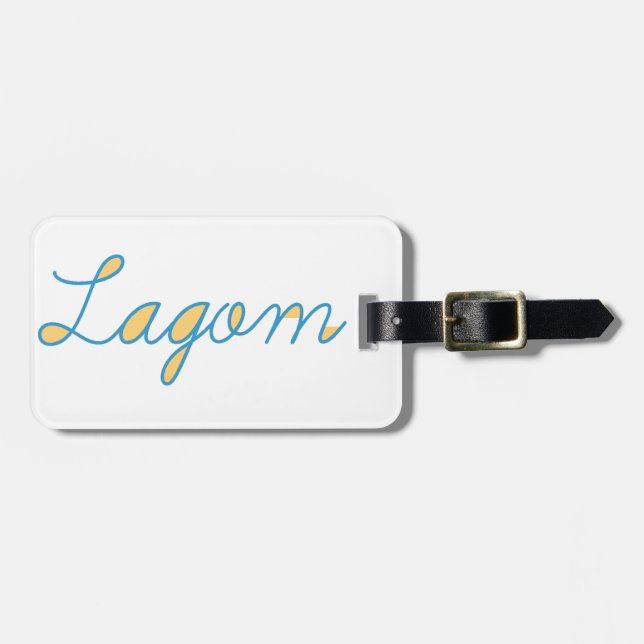 Etiqueta De Bagagem Lagom Sweden (Frente Horizontal)