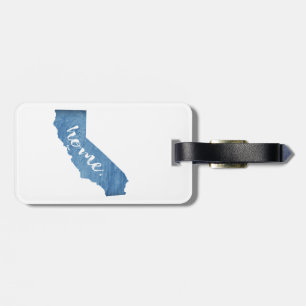 Etiqueta De Bagagem Lar de California Grão de Madeira