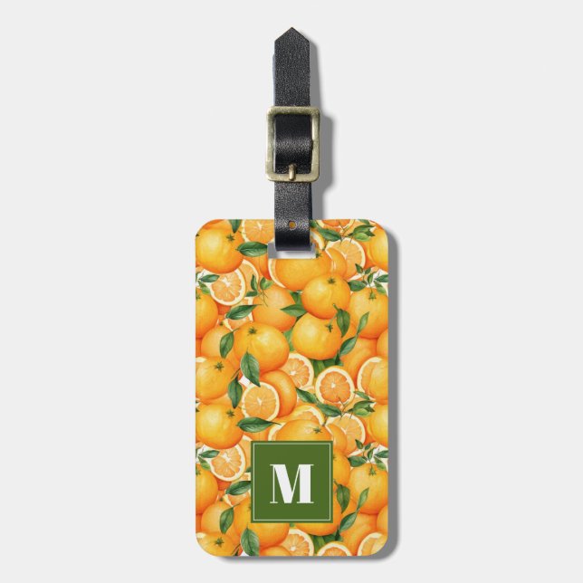 Etiqueta de Bagagem Laranja (Frente Vertical)