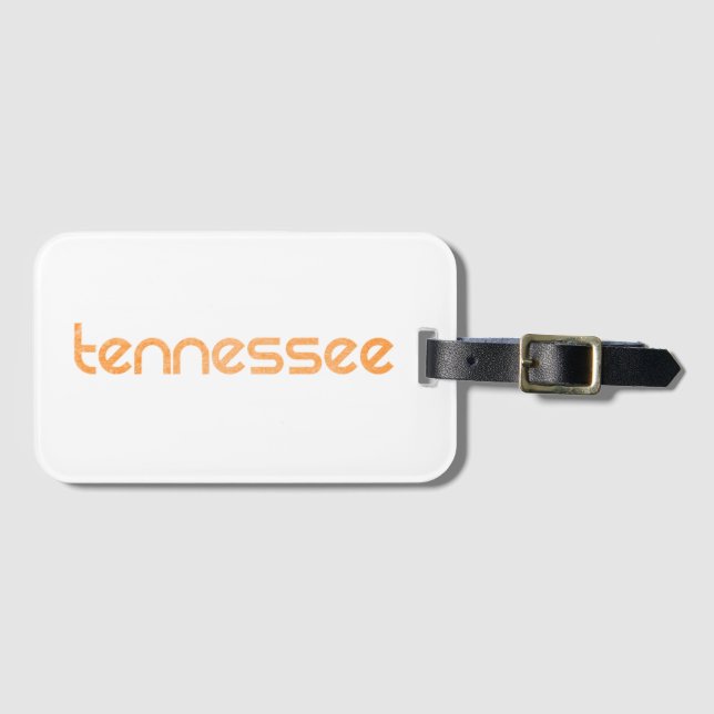 Etiqueta De Bagagem Laranja de Tennessee (Frente Horizontal)