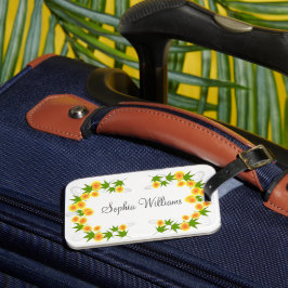 Etiqueta De Bagagem Laranja-japonês branco