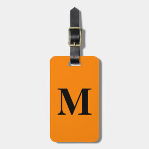 Etiqueta De Bagagem Laranja Tangerina Monogramas Nome Presente 2024