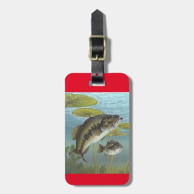 Etiqueta De Bagagem Largemouth Bass (Frente Vertical)