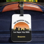 Etiqueta De Bagagem Las Vegas Strip Sunset Custom Vacation<br><div class="desc">Cool custom Las Vegas skyline at sunset luggage tags for your family vacation or bachelor party trip to the city of lights. Gamble from sunrise to sundown in this city and remember it with this keepsake souvenir.</div>