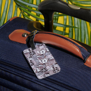 Etiqueta De Bagagem Latido havaiano Hibiscus Cloth