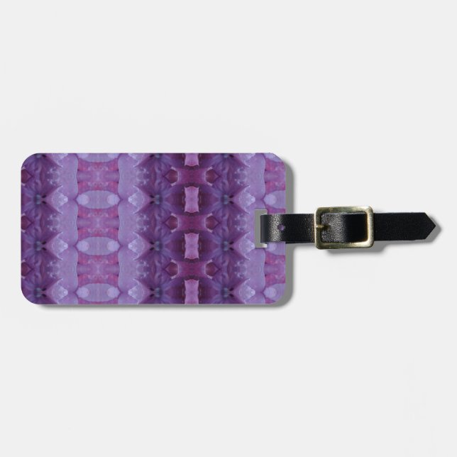 Etiqueta De Bagagem Lavanda Ikat Zen (Frente Horizontal)