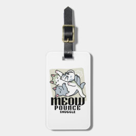 Etiqueta De Bagagem Lazer - Design de Gatos Preguiçosos