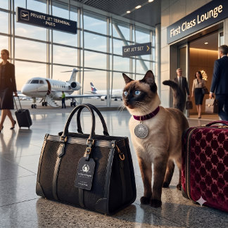 Etiqueta De Bagagem Le Chat d'Argent Mala de Viagem Personalizada Cris