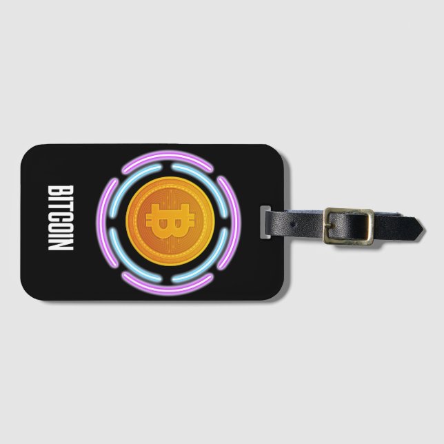 Etiqueta De Bagagem led de bitmoney (Frente Horizontal)