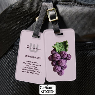 Etiqueta De Bagagem Legal Mínimo Roxo Vovó Chic Grape