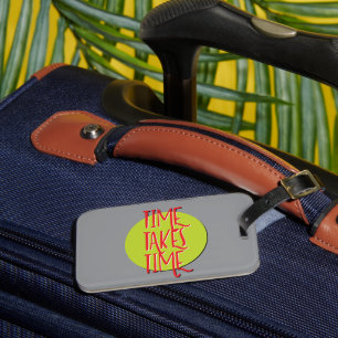Etiqueta De Bagagem Lema de Recuperação Tempo Toma Tempo