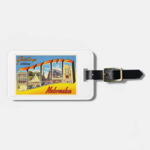 Etiqueta De Bagagem Lembrança velha das viagens vintage do NE de Omah
