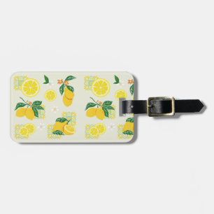 Etiqueta De Bagagem Lemon Floral