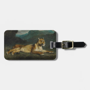 Etiqueta De Bagagem Leoa que reclina, c.1855 (óleo no painel)