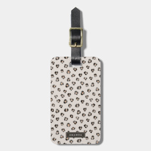 Etiqueta De Bagagem Leopard Cheetah Wild Animal Skin Pattern