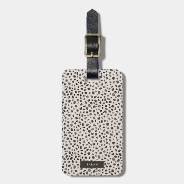 Etiqueta De Bagagem Leopard Cheetah Wild Animal Skin Pattern (Frente Vertical)