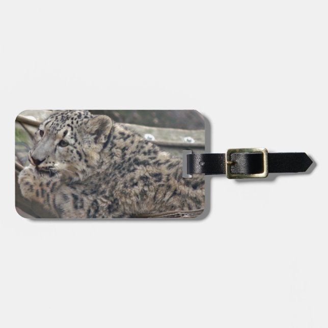 Etiqueta De Bagagem Leopardo-das-neves (Frente Horizontal)