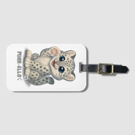 Etiqueta De Bagagem Leopardo-das-neves - Purr-elo