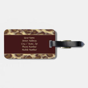 Etiqueta De Bagagem Leopardo (personalizável)