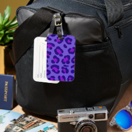 Etiqueta De Bagagem Leopardo Roxo Elétrico