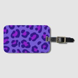 Etiqueta De Bagagem Leopardo Roxo Elétrico