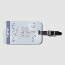 Etiqueta De Bagagem Let it Snow–Funny Christmas Beach Silver