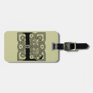 Etiqueta De Bagagem Letra L Vintage Celtic Knot Monograma