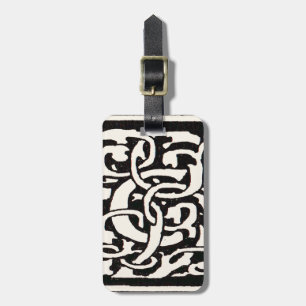 Etiqueta De Bagagem Letra Vintage Monograma C Art Nouveau