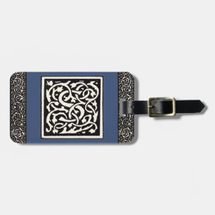 Etiqueta De Bagagem Letra Vintage Monograma S Art Nouveau