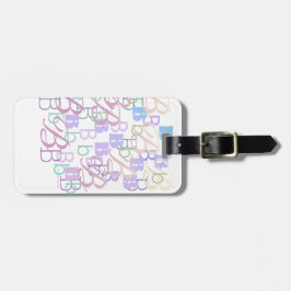 Etiqueta De Bagagem Letter Confetti "B"