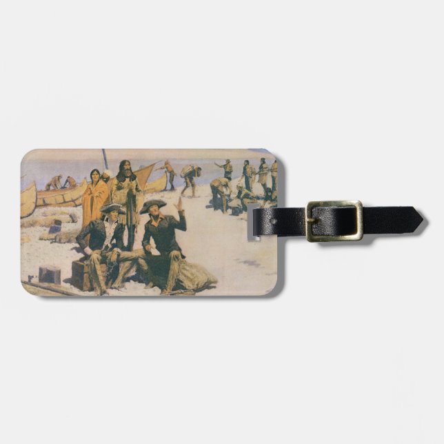 Etiqueta De Bagagem Lewis e Clark no Rio Columbia (Frente Horizontal)