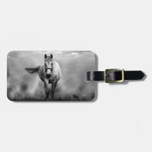 Etiqueta De Bagagem Liberdade para Cavalo Negro Correndo
