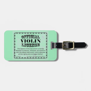 Etiqueta De Bagagem Licença de Violino