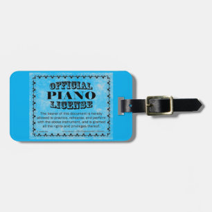 Etiqueta De Bagagem Licença Piano