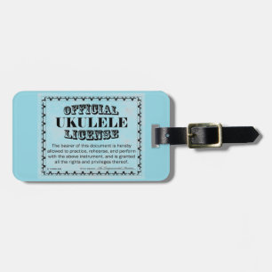 Etiqueta De Bagagem Licença Ukulele