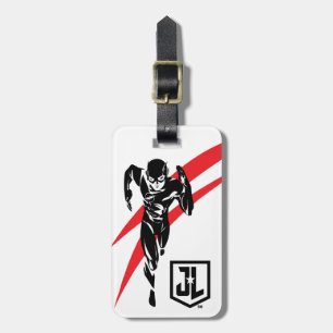 Etiqueta De Bagagem Liga da Justiça  Flash executando Pop Art
