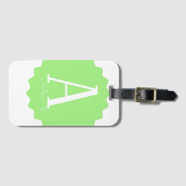 Etiqueta De Bagagem Lime Green Initial Luggage Tag