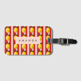 Etiqueta De Bagagem Limões amarelo-limão personalizados