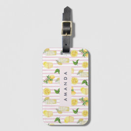 Etiqueta De Bagagem Limonada de limões personalizados com cor de água 