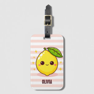 Etiqueta De Bagagem Limonado Amarelo Fofo Personalizado