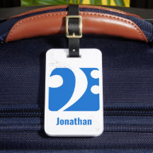 Limpar Blue Bass Limpar Símbolo de Música Etiqueta