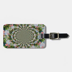 Etiqueta De Bagagem Linda cor-de-água das rosas vermelhas cor-de-rosa-