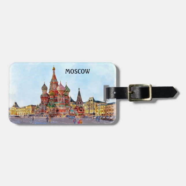 Etiqueta De Bagagem Linda Moscou (Frente Horizontal)