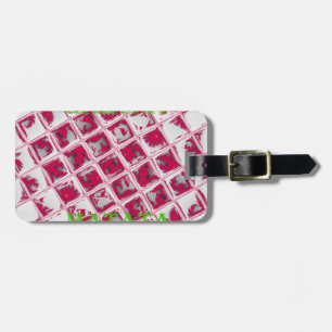 Etiqueta De Bagagem Linda Na moda Vermelha Imagem Espelhada