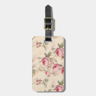 Etiqueta De Bagagem Linda Vintage Floral