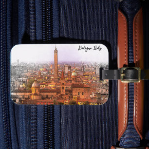 Etiqueta De Bagagem Linda visão de Bolonha Itália Panorama