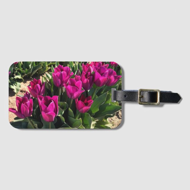 Etiqueta De Bagagem Lindas Tulipas (Frente Horizontal)