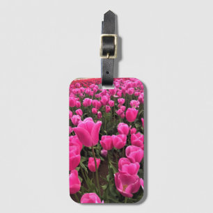 Etiqueta De Bagagem Lindas Tulipas Rosa, Oregon