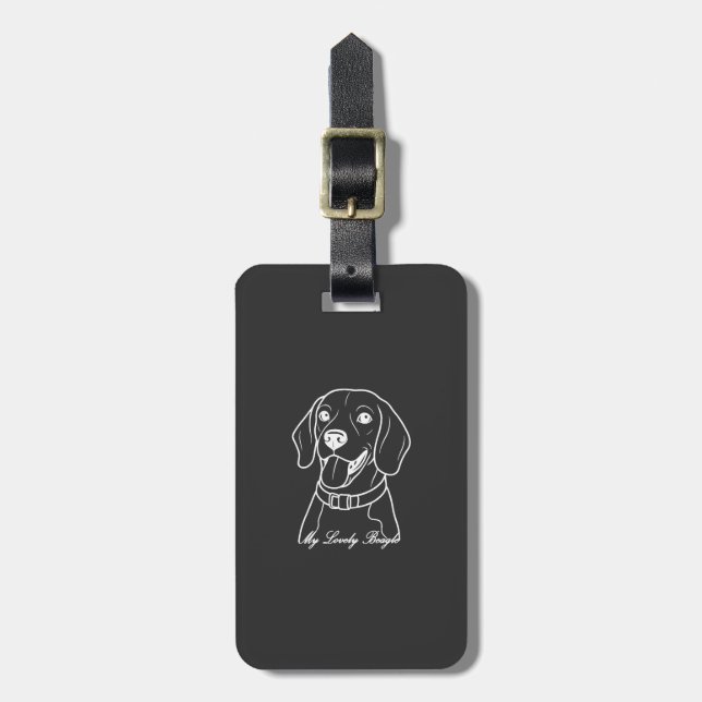 Etiqueta De Bagagem Lindo Beagle (Frente Vertical)