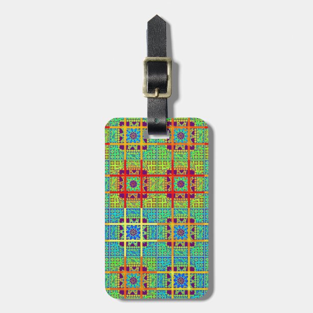 Etiqueta De Bagagem Lindo e adorável vetor de Impressão tribal sul-afr (Frente Vertical)